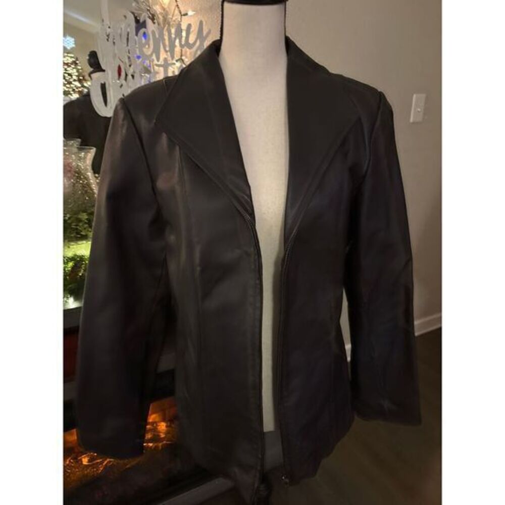 East‎ 5th women's leather jacket medium dark brown